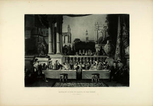 1887 Photogravure Taming of the Shrew Banquet Scene Shakespeare Daly's SAS1