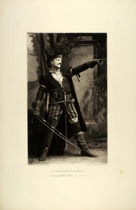 1887 Photogravure John Drew Jr. Actor Petrucio Taming of the Shrew SAS1