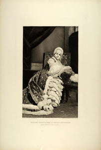1887 Photogravure Madame Fanny Janauschek Actress Marie Antoinette Queen SAS1