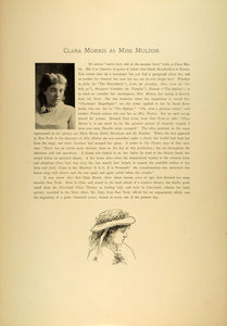 1887 Photogravure Clara Morris Actress Miss Multon Stage Play Theatre SAS1