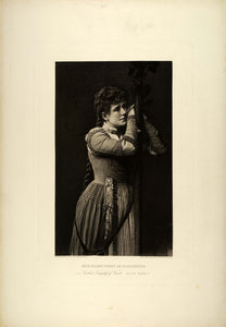 1887 Photogravure Ellen Terry Portrait Stage Actress Marguerite Faust SAS1