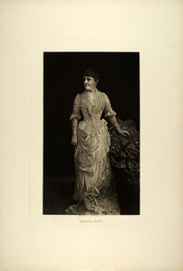 1887 Photogravure Adelina Patti Opera Singer Star Portrait Soprano 19th SAS1