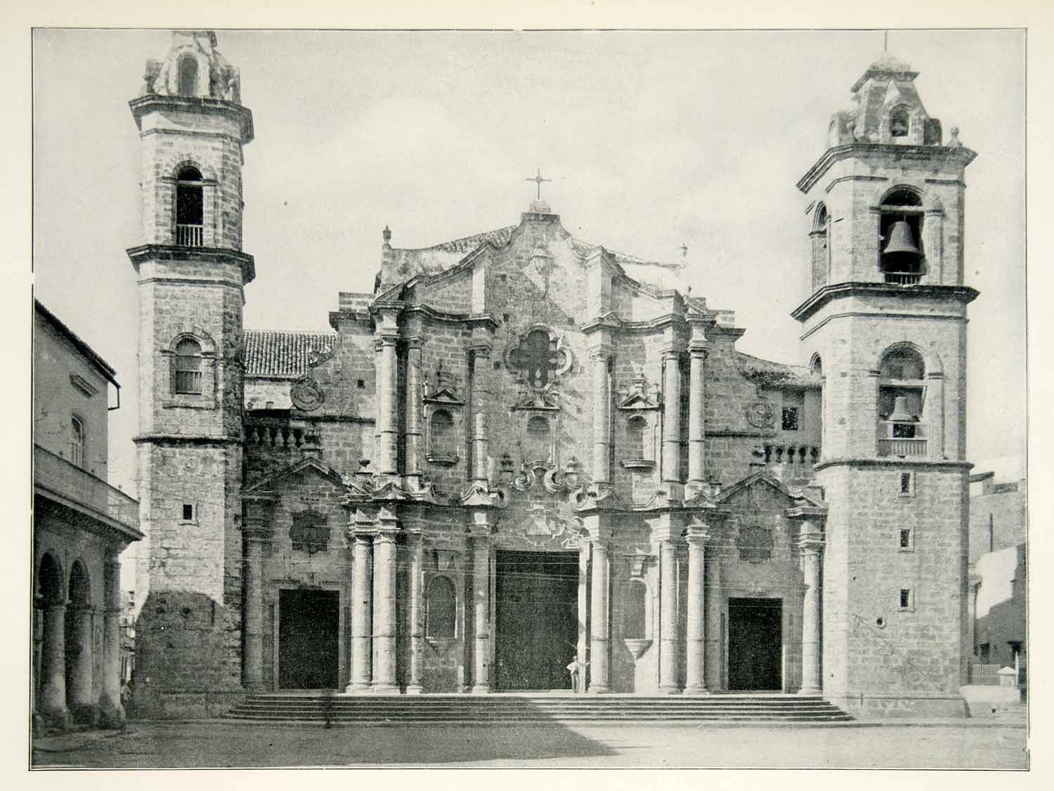 1898 Print Havana Cuba Cathedral Architecture Religious Historical Image SAW1