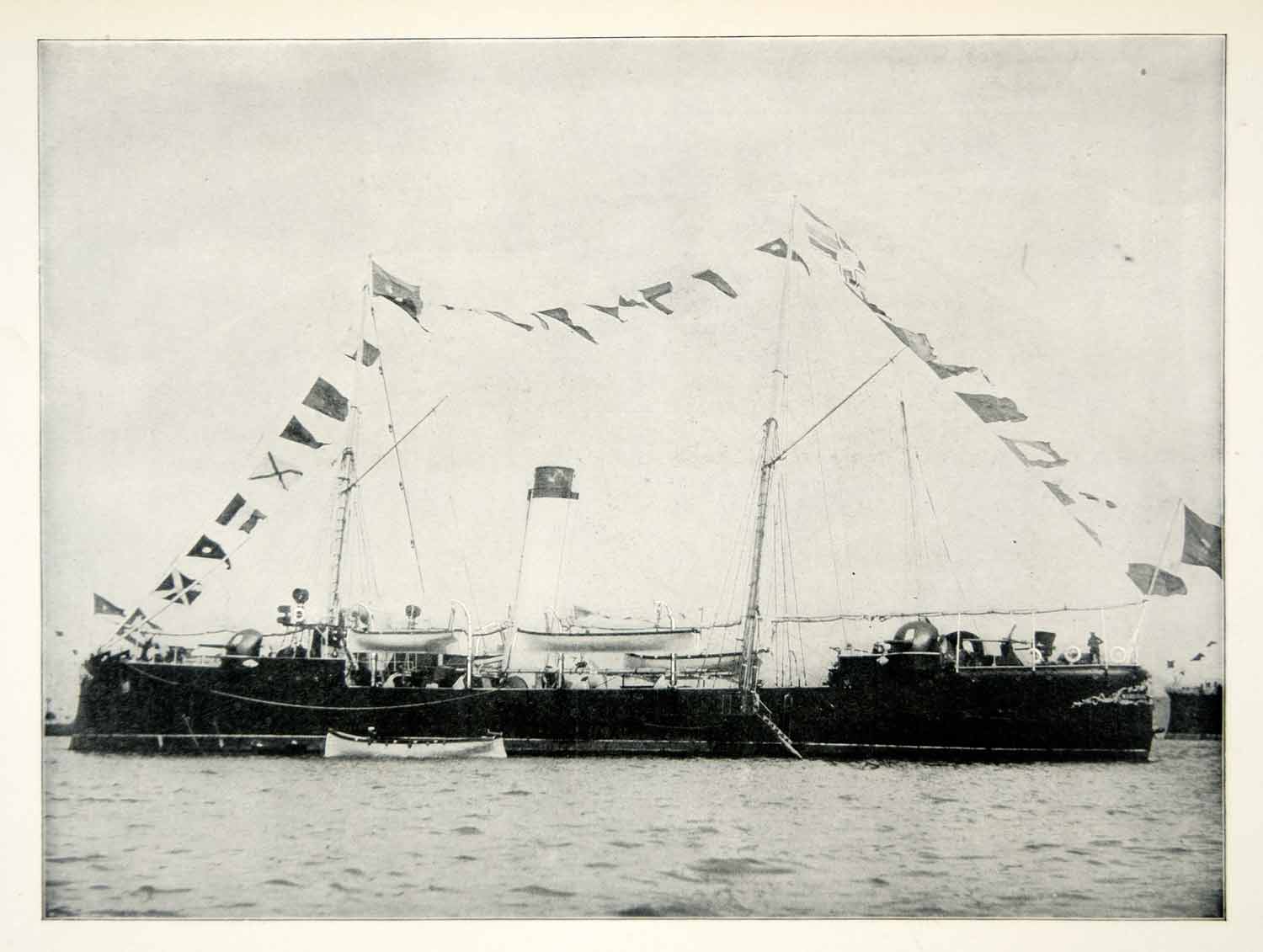 1898 Print Spanish Warship Marques de Ensenada Spanish American War Vessel SAW1