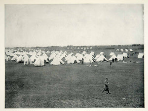 1898 Print Spanish American War Camp Black Tempstead Plains Military Image SAW1