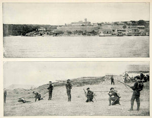 1898 Print Spanish American War Cienfuegos Sharpshooters Military Image SAW1