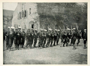 1898 Print Spanish American War Infantry Drills Sailors Historical Image SAW1