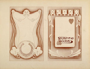 1910 Print Design Template Art Nouveau Sporting Goods - ORIGINAL SB1