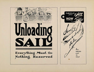 1910 Print Design Advertising Sign Sale Ship Passengers - ORIGINAL SB1