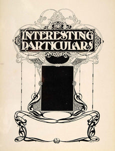 1910 Print Art Nouveau Design Template C.J. Strong NICE - ORIGINAL SB1