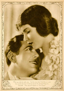 1929 Rotogravure John Mack Brown Marguerite Churchill Valiant Star Actor SBM1