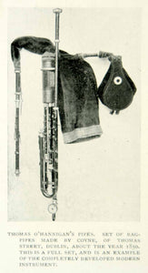 1911 Print Bagpipes Thomas O'Hannigan Irish Piper Modern ...