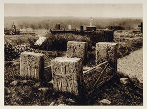 1924 Bishop's Grave Tomb Stone Sjorring Jutland Denmark - ORIGINAL SC1