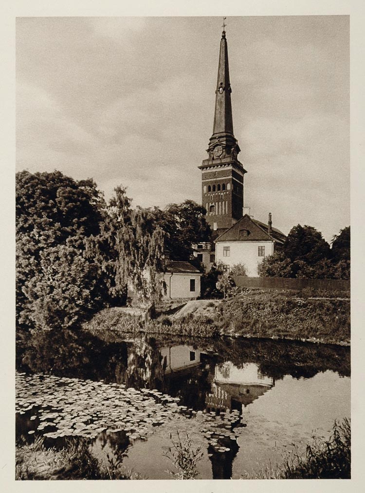 1924 Cathedral Church Spire Vasteras Vastmanland Sweden - ORIGINAL SC1