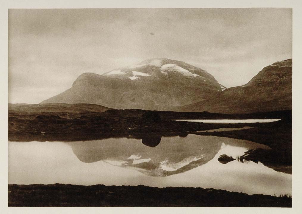 1924 Glacier Helagsfjallet Mountain Harjedalen Sweden - ORIGINAL SC1