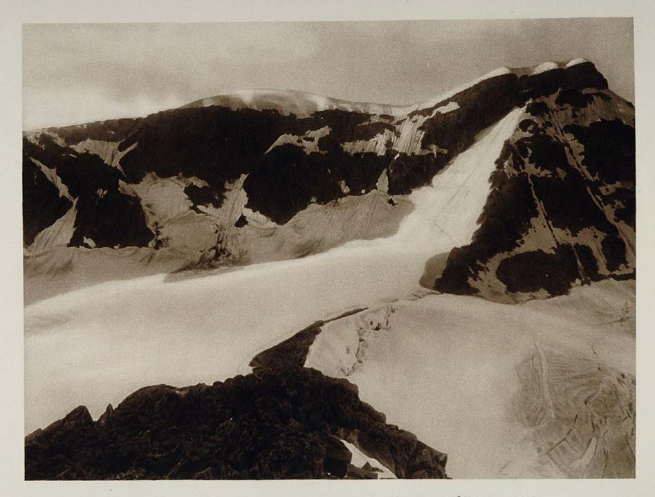 1924 Kebnekaise Mountain Peak Glacier Lapland Sweden - ORIGINAL PHOTOGRAVURE SC1