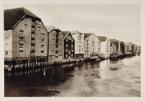 1924 Warehouse Buildings Nidelva River Trondheim Norway Industrial SC1