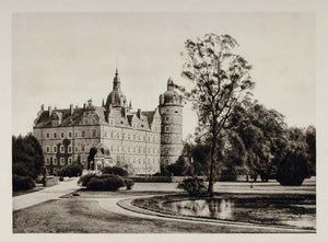 1930 Vallo Monastery Castle Denmark Architecture Print - ORIGINAL SC2
