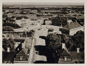 1930 Slot Amalienborg Castle Palace Square Copenhagen - ORIGINAL SC2