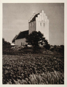 1930 Rorvig Church Kirke Zealand Denmark Photogravure - ORIGINAL SC2