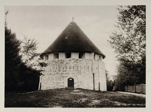 1930 Rundkirke Bornholm Danish Round Church Denmark - ORIGINAL PHOTOGRAVURE SC2