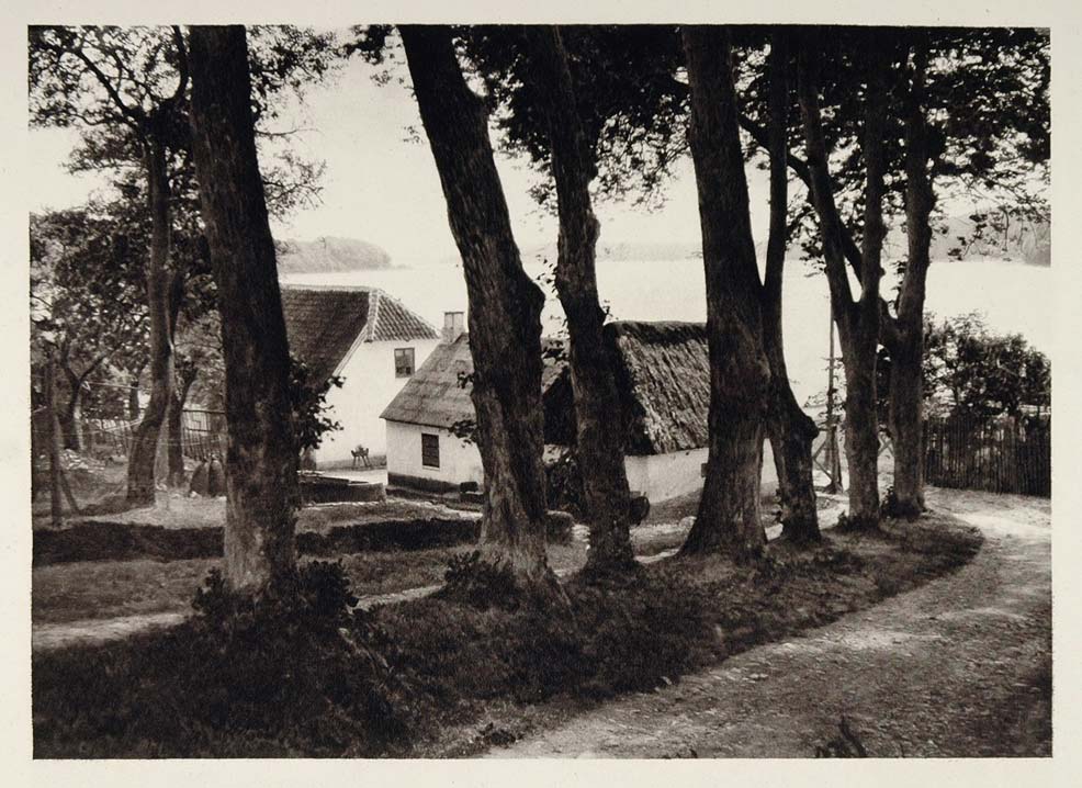 1930 Fenosund Faenosund Funen Fyn Denmark Photogravure - ORIGINAL SC2