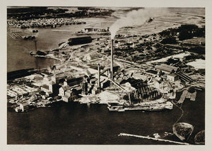 1930 Skoghalls Works Factory Mill Varmland Sweden - ORIGINAL PHOTOGRAVURE SC2