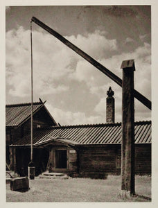 1930 Swedish Farmhouse Well Dalarne Sweden Architecture - ORIGINAL SC2