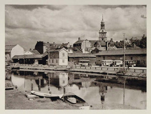 1930 Swedish Town Falun River Sweden Photogravure - ORIGINAL PHOTOGRAVURE SC2