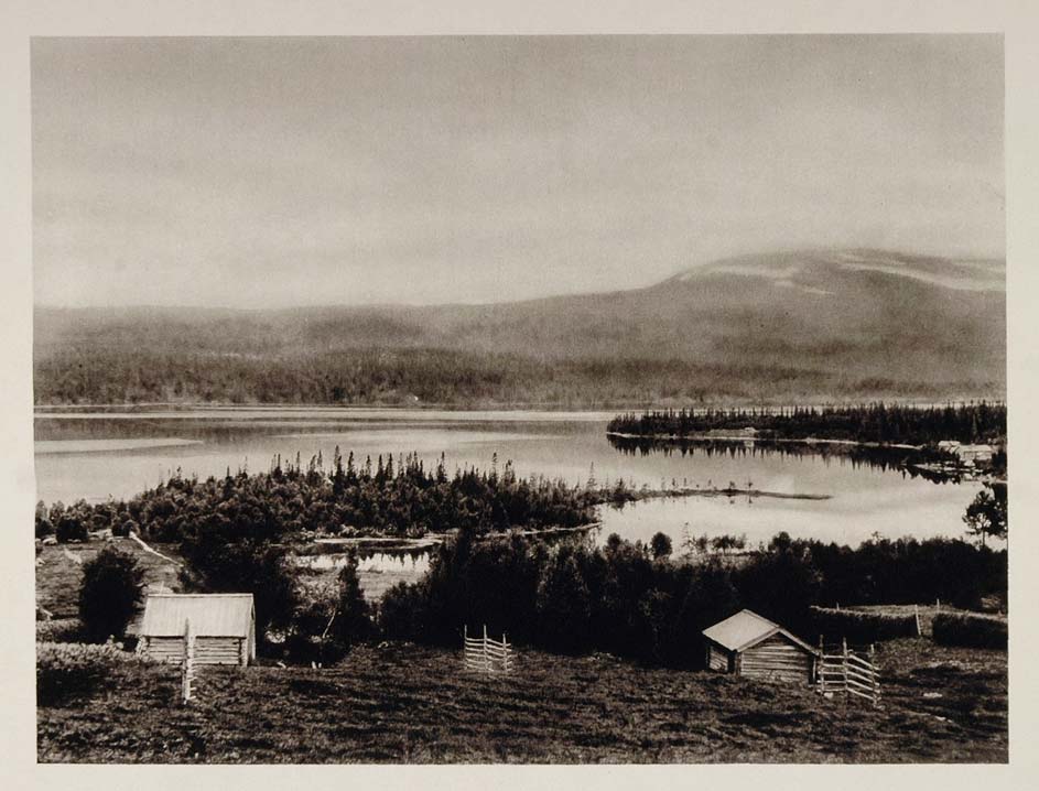 1930 Lake Kall Kallsjon Jamtland Sweden Photogravure - ORIGINAL PHOTOGRAVURE SC2