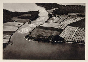 1930 Aerial View Valkeala Mietunvirta Finland Suomi - ORIGINAL PHOTOGRAVURE SC2