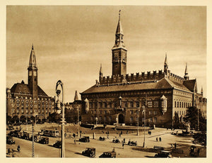 1932 Copenhagen City Town Hall Square Slotsholmen Nyrop - ORIGINAL SC3