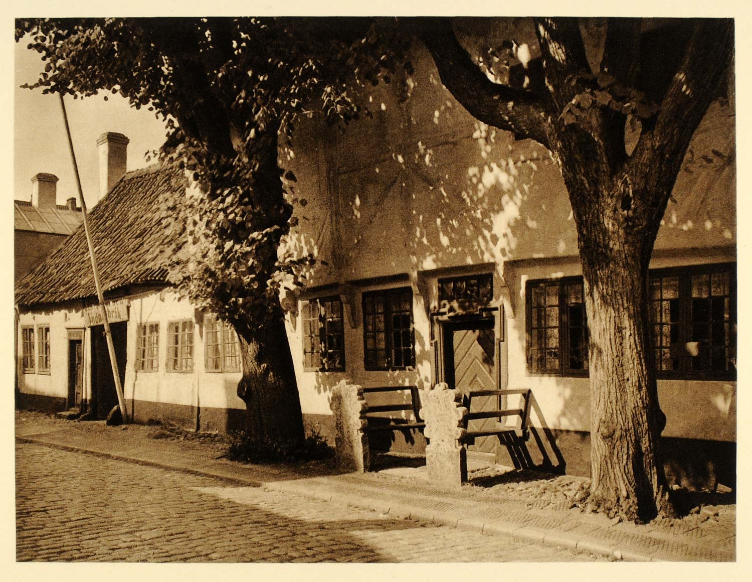 1932 Koege KÌüge Bay Denmark Architecture Seaport - ORIGINAL PHOTOGRAVURE SC3