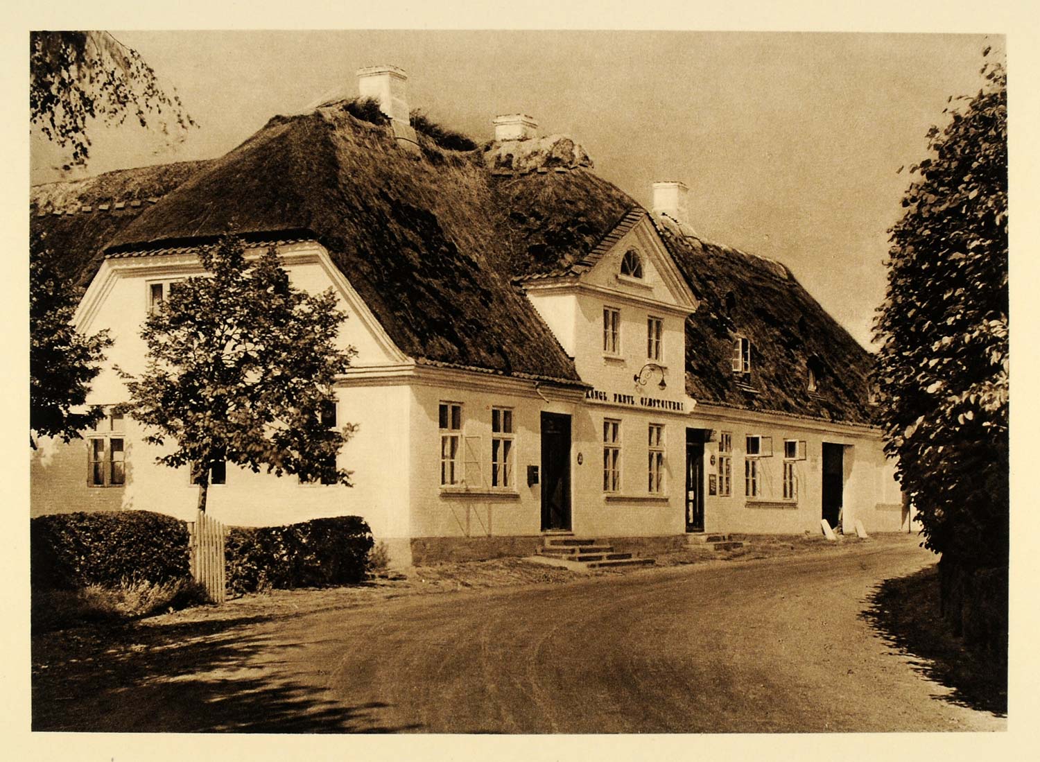 1932 Falsled Kro Denmark Architecture Building Funen - ORIGINAL PHOTOGRAVURE SC3