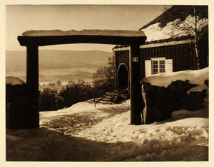 1932 Lillehammer Norway Home Winter Oppland Norge - ORIGINAL PHOTOGRAVURE SC3