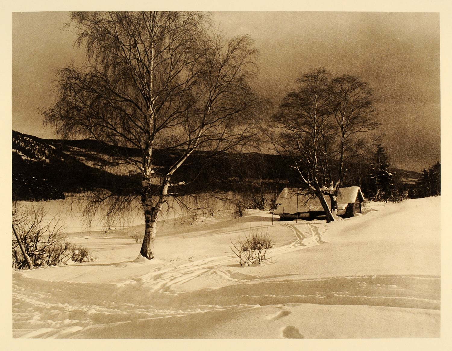 1932 Slidrefjord Slidrefjorden Norway Oppland Vang - ORIGINAL PHOTOGRAVURE SC3