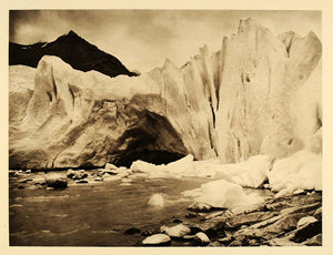 1932 Svartisen Glacier Breen Kalver Norway Norge - ORIGINAL PHOTOGRAVURE SC3