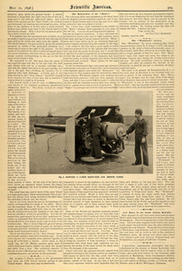 1898 Article Scientific Ship New Orleans Rapid-Fire Gun - ORIGINAL SCA1
