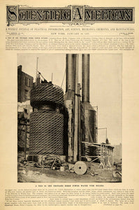 1897 Cover Scientific American East River Water Boilers - ORIGINAL SCA1