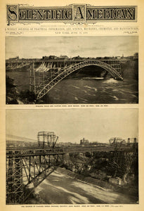 1899 Cover Scientific Niagara Gorge Bridge Clifton Rail - ORIGINAL SCA1