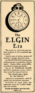1907 Ad Elgin National Watch Co. Era Wheeler Grade - ORIGINAL ADVERTISING SCA2