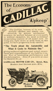 1907 Ad Cadillac Motor Car Vehicle Passenger Model G Automobile Detroit SCA2