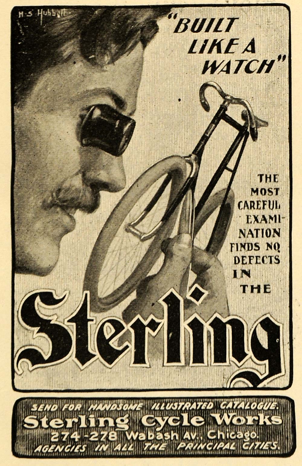 1897 Ad Sterling Cycle Works Bicycles Transportation - ORIGINAL ADVERTISING SCA2