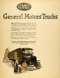 1920 Ad GMC Pontiac Michigan General Motors Trucks Cargo Vintage Motor SCA3