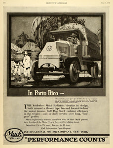 1920 Ad Puerto Rico Bulldog Mack Radiator Mack Trucks International Motor SCA3