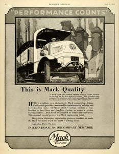 1920 Ad Plant Industry Factory Coal Truck Vintage Mack International Motor SCA3