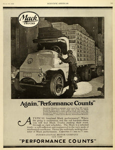 1920 Ad Commercial Transport Tomato Packages Trailer Truck Mack SCA3
