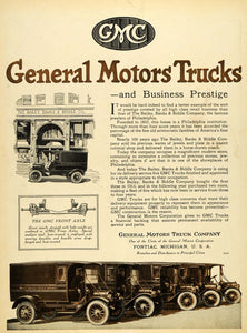 1919 Ad General Motors Trucks Bailey Banks & Biddle Co GMC Front Axle SCA3