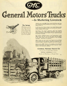 1919 Ad General Motors Truck Pontiac Michigan Honey Creek Omaha Vehicle SCA3