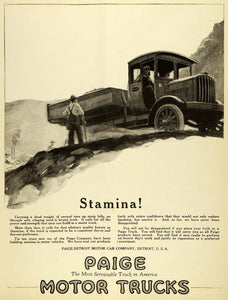 1919 Ad Paige Motor Truck Vehicle Paige-Detroit Automobile Freight Farmer SCA3